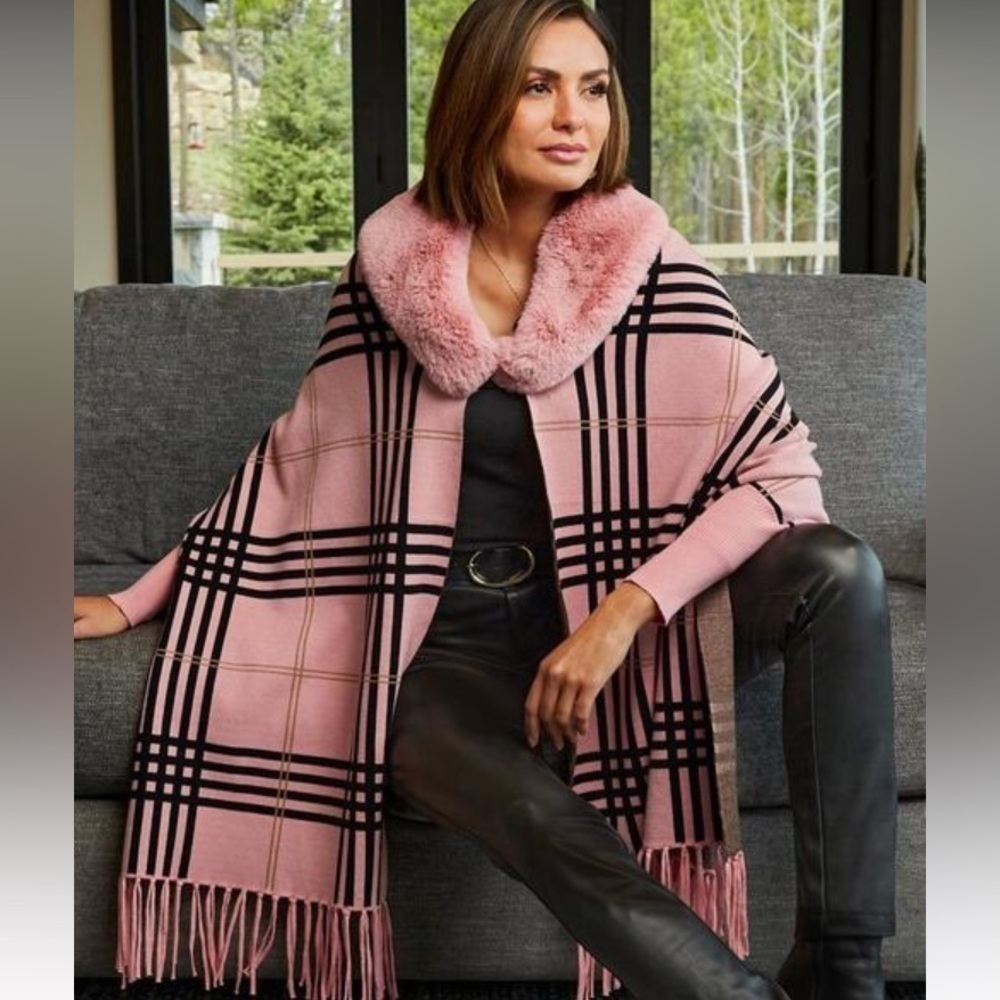 Boston Proper - NEW - WOMENS PINK XS/S PONCHO